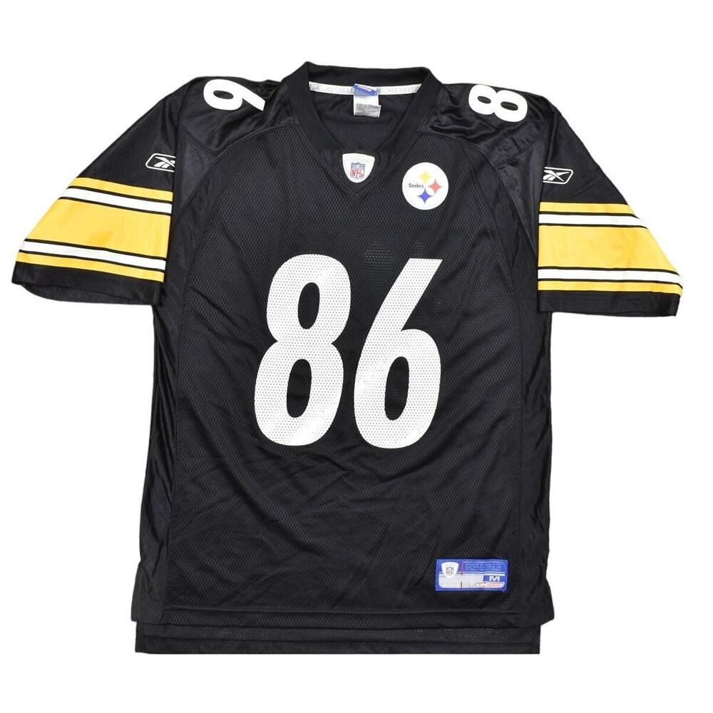 Reebok Men's M Black Nylon Jersey NFL Steelers Ward #86 Black Short Sleeve